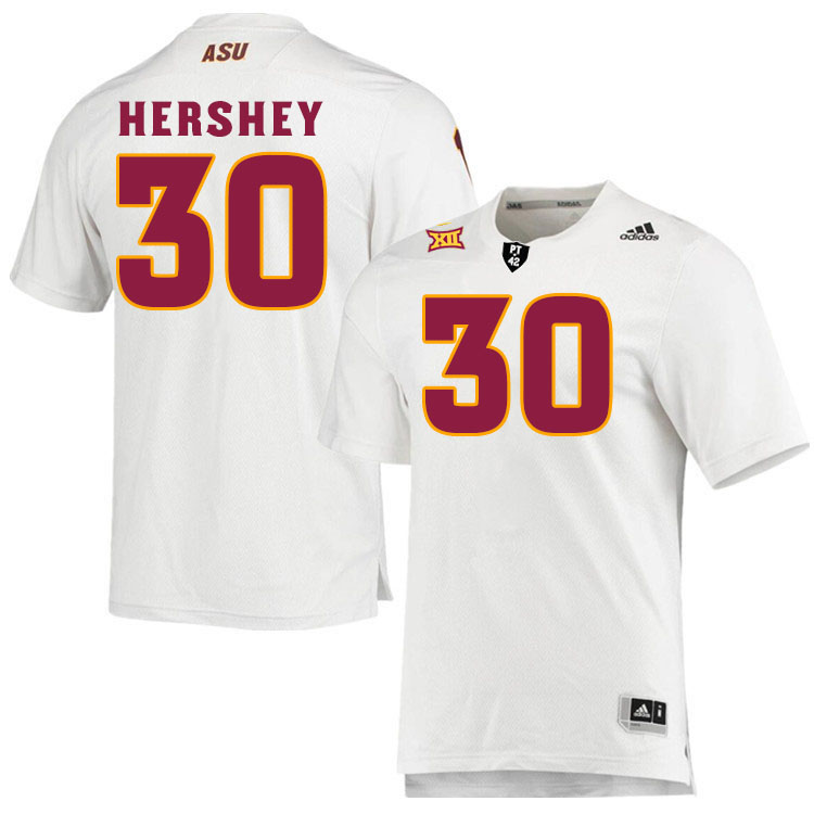 Men #30 Ian Hershey Arizona State Sun Devils College Football Jerseys Stitched-White